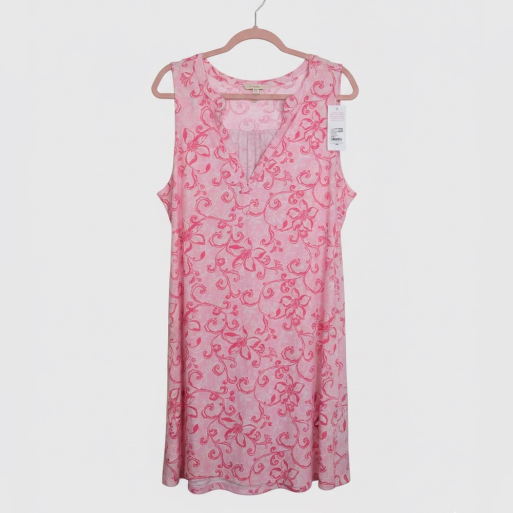 Lilly Pulitzer Sleeveless Flamingo Garden Print She'll Pink Dev Dress